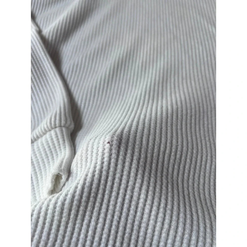 GAP Womens White Ribbed Turtleneck‎ Sweater Relaxed Fit Side Slit Medium